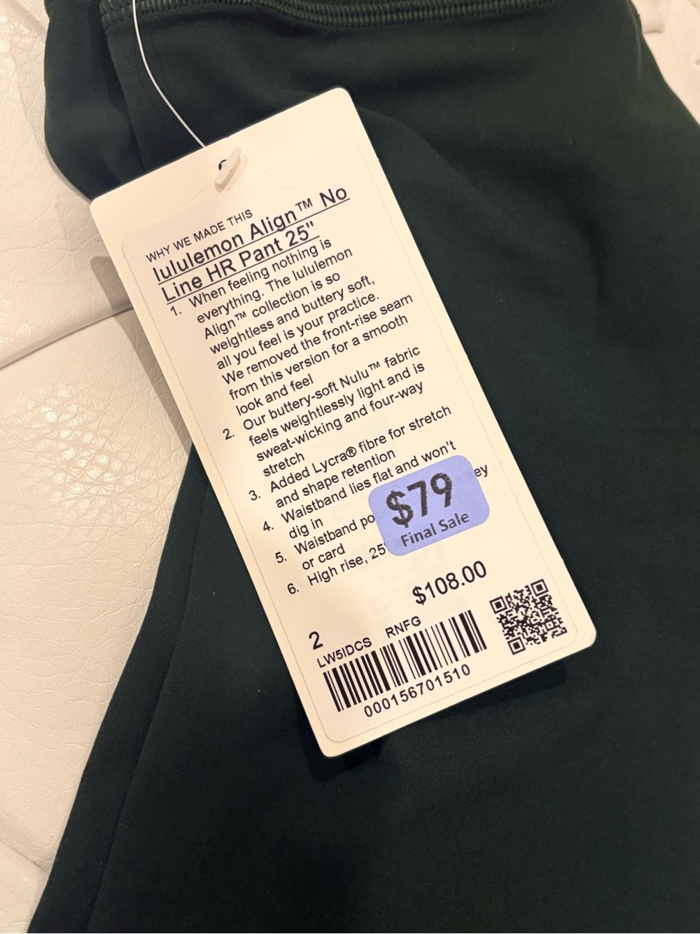 lululemon athletica Deep Forest Green Align HR Pant 25" - Picture 3 of 4